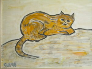 Orange Cat (c) 2010 acryl on canvas